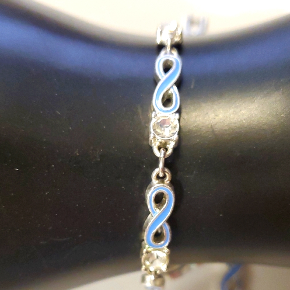 Vintage Blue Infinity Bracelet #3272